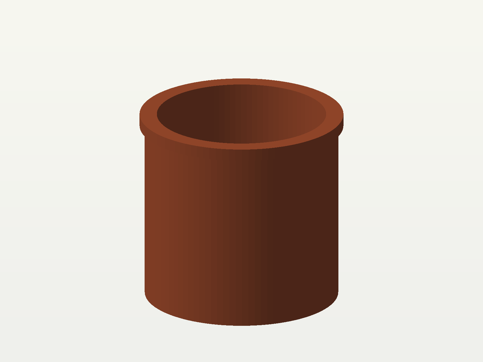 Basic shaded preview of an original terracotta-colored digital planter model.